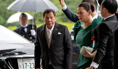 Philippines President Rodrigo Duterte with daughter